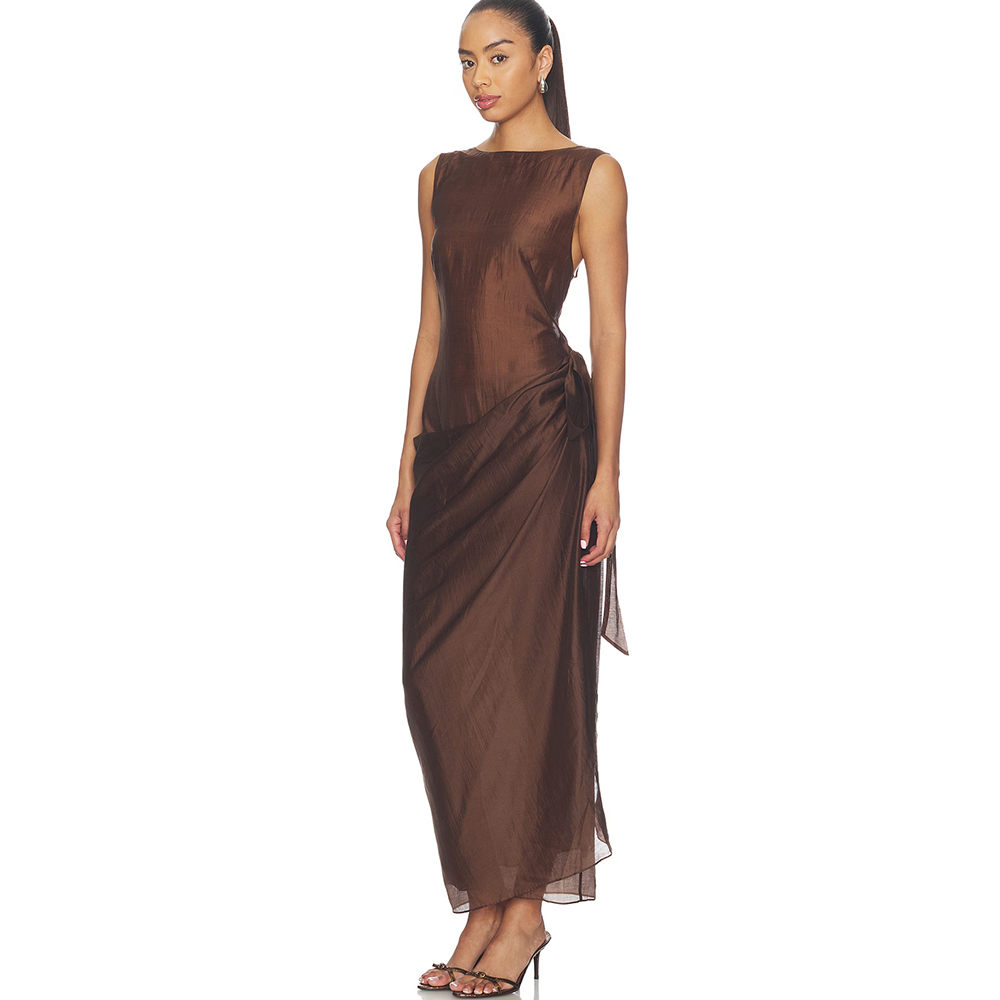 Women'S Formal Wear For A Wedding Guest - Abendkleider, schulterfrei, ärmellos, seitlich gerafft, Wickelkleid