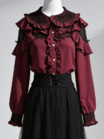 Women Formal Blouses For Evening Wear - Kawaii Harajuku JK Damen Bluse mit