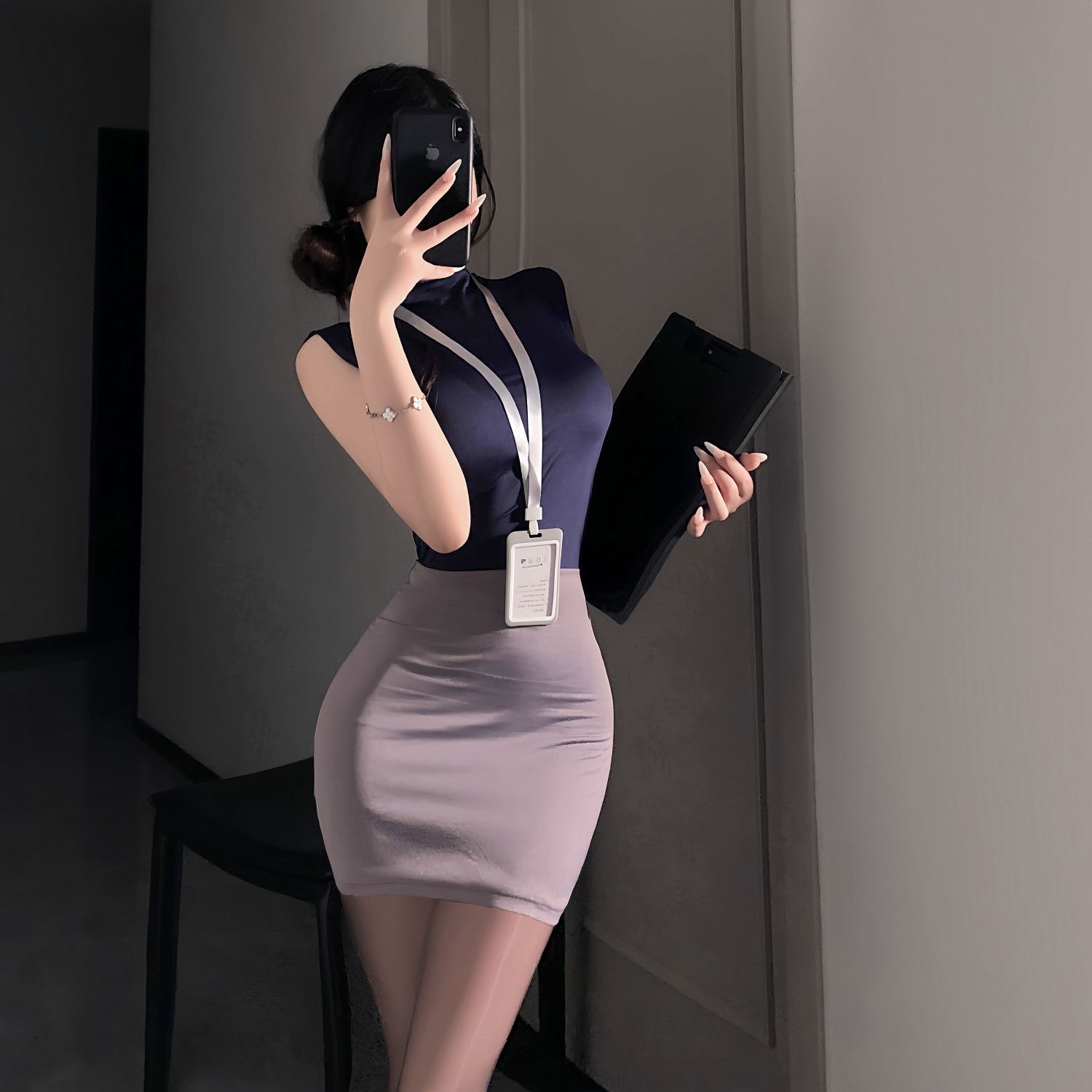 Shift Dress Sleeveless - Süße Röcke Set OL Sexy Pure