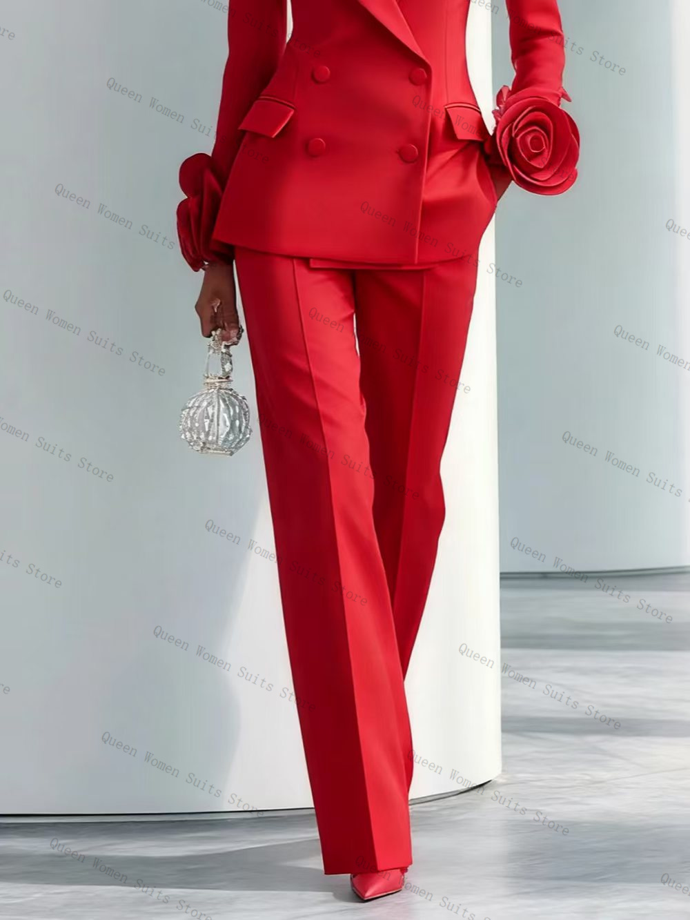 Luxuriöses rotes Damen-Anzug-S – Women'S Formal Wear For A Wedding Guest Bewertung und Preis