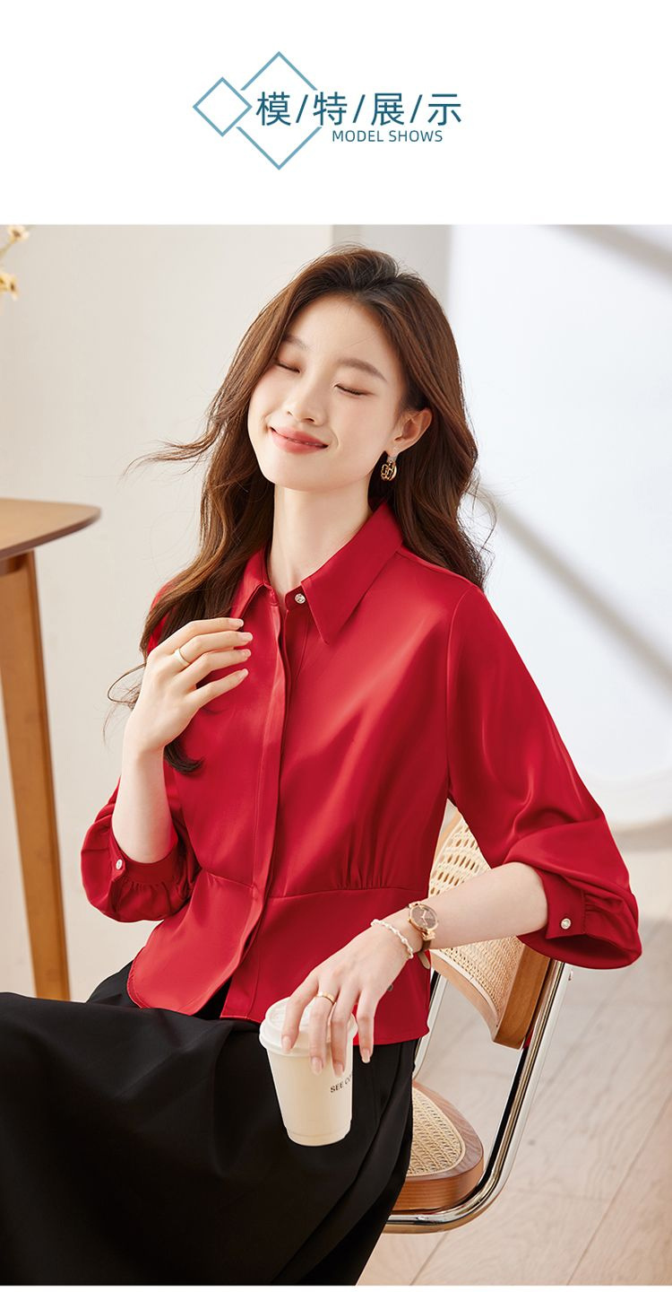 Langarmhemden für Damen, Baumw – Women Formal Blouses For Evening Wear Bewertung und Preis