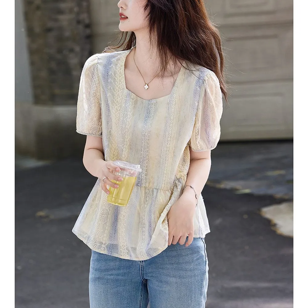 Damen-Bluse im koreanischen St – Women Formal Blouses For Evening Wear Bewertung und Preis