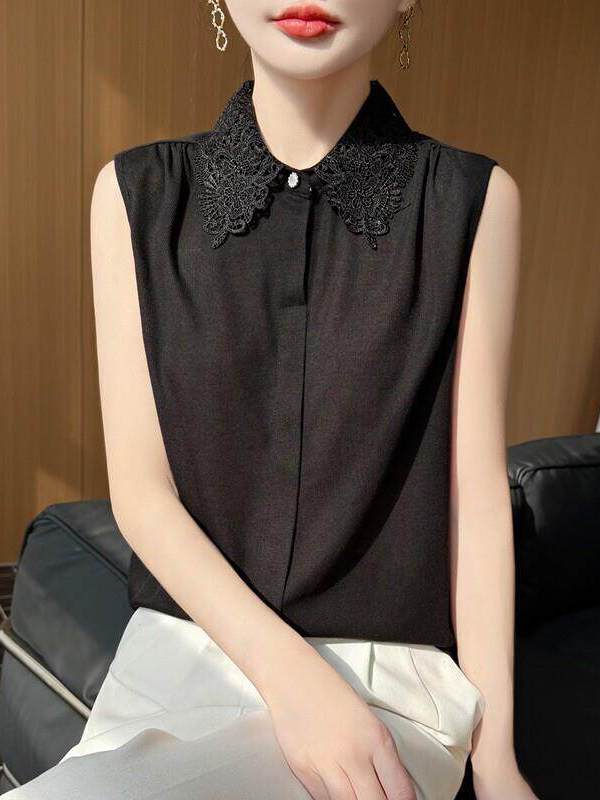 Spitzenbesatz Ärmelloses Stric – Women Formal Wear Vest Bewertung und Preis